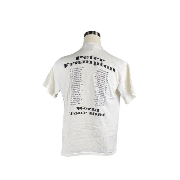 Peter Frampton 1994 World Tour T-Shirt White Single Stitch Vintage Concert Tee S - Picture 4 of 12